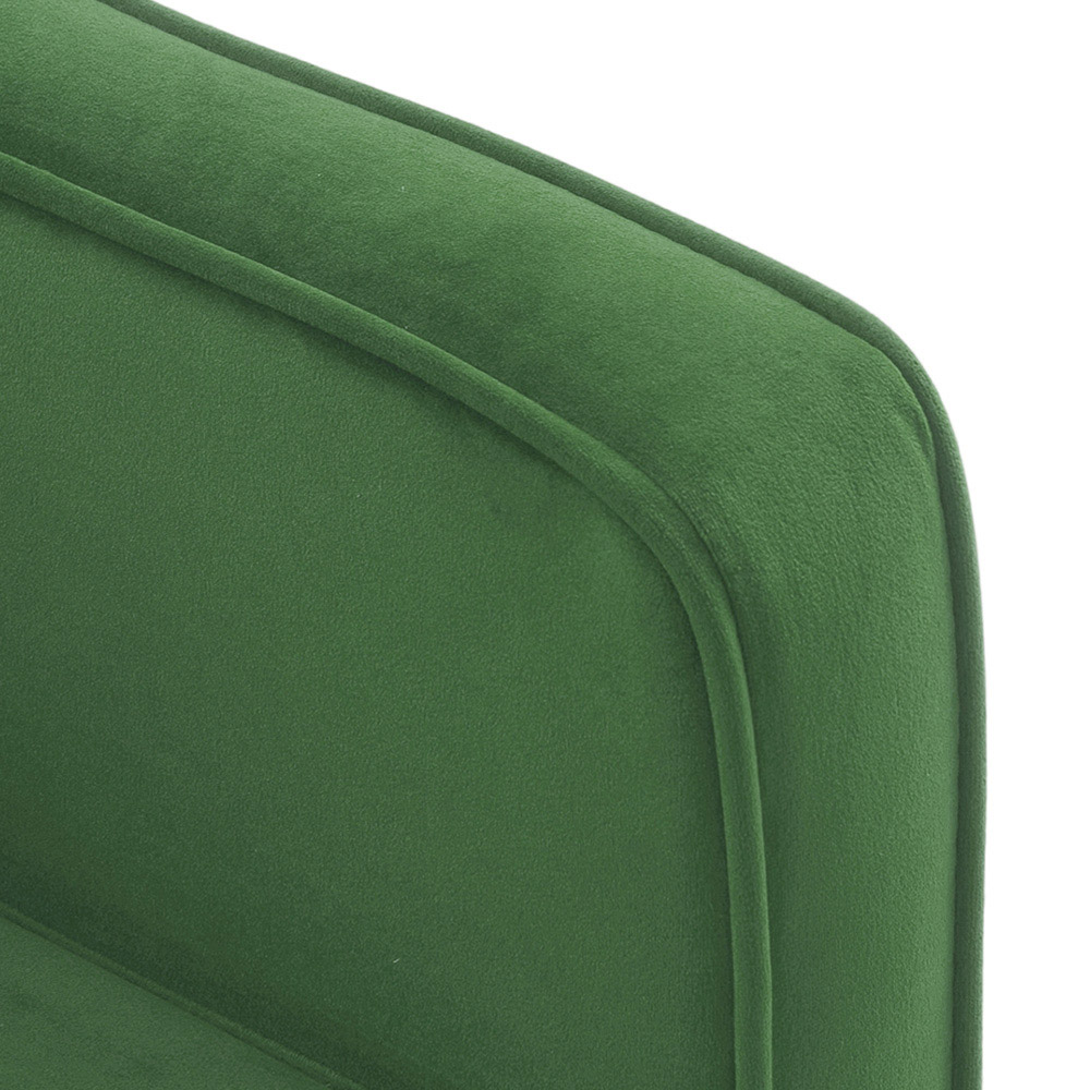 Living and Home Green Linen Sofa Chair Image 5