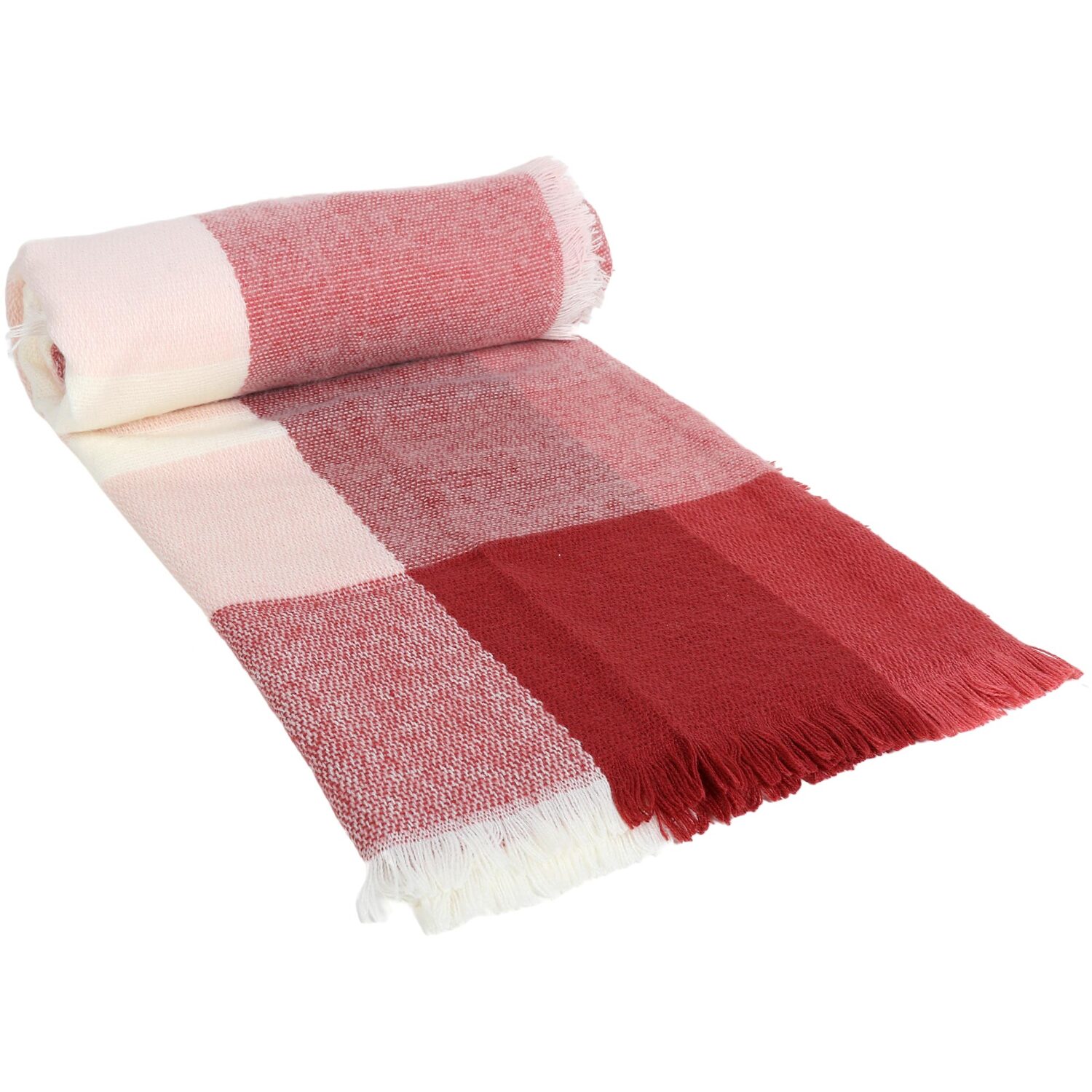Melrose Check Throw - Mulberry Image 4