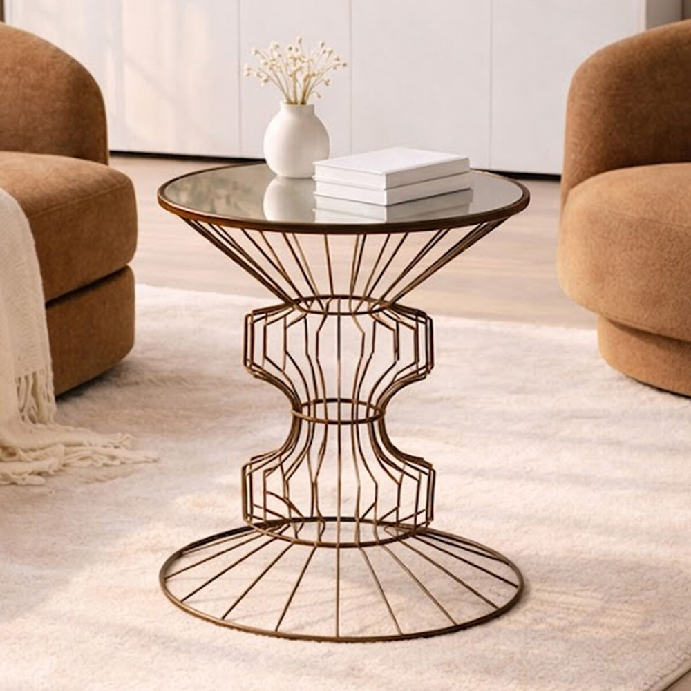 Premier Housewares Compact Black Finish Side Table Image 3