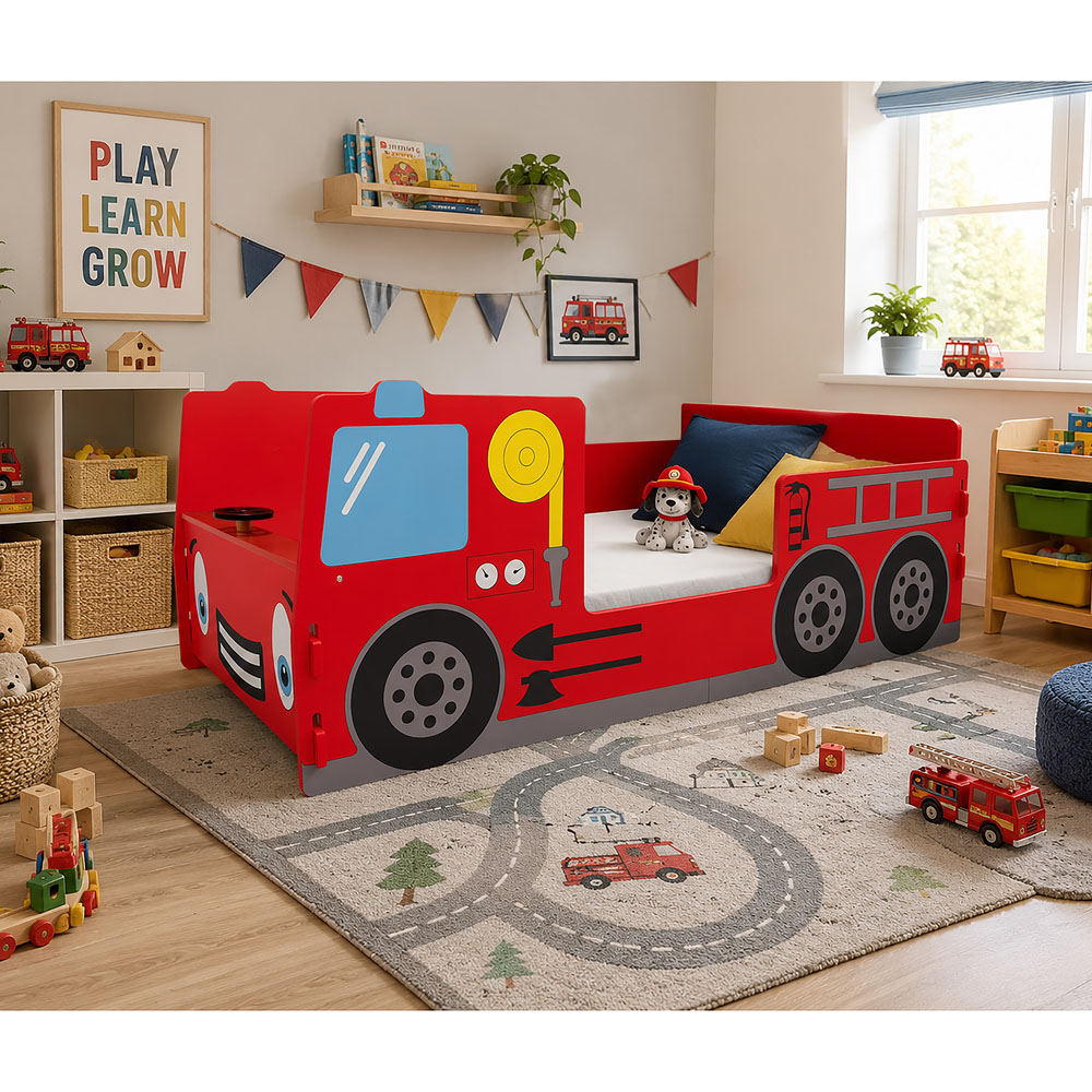 Kidsaw Fire Engine Junior Toddler Bed Image 8