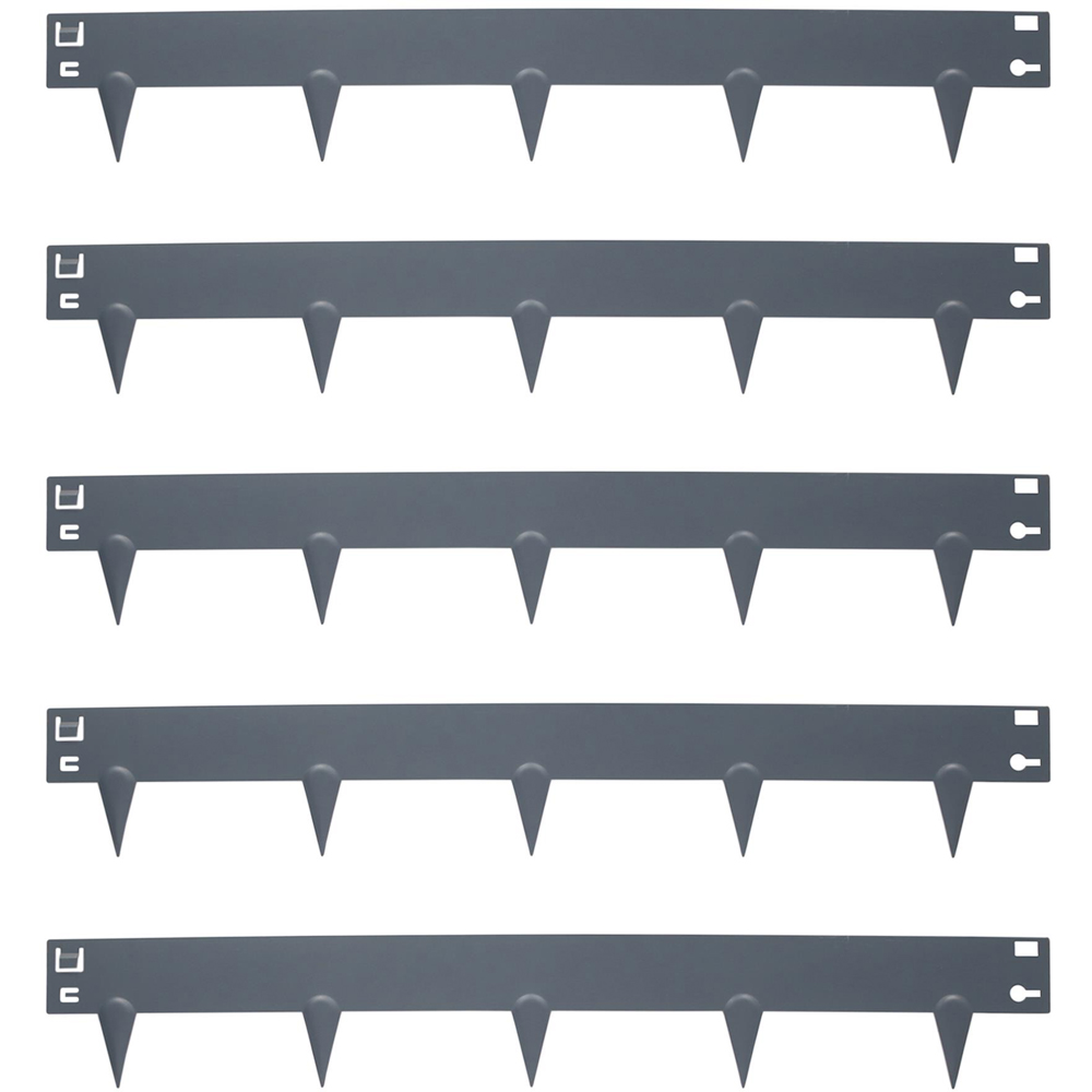 Harbour Housewares Anthracite Steel Lawn Edging 5m x 8cm 5 Pack Image 1