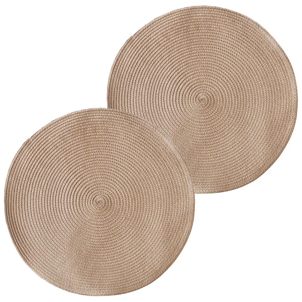Wilko 2 Pack Natural Woven Placemats Image 1