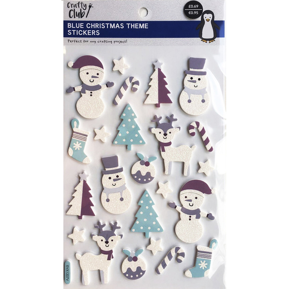 Crafty Club Christmas Theme Stickers - Navy Image