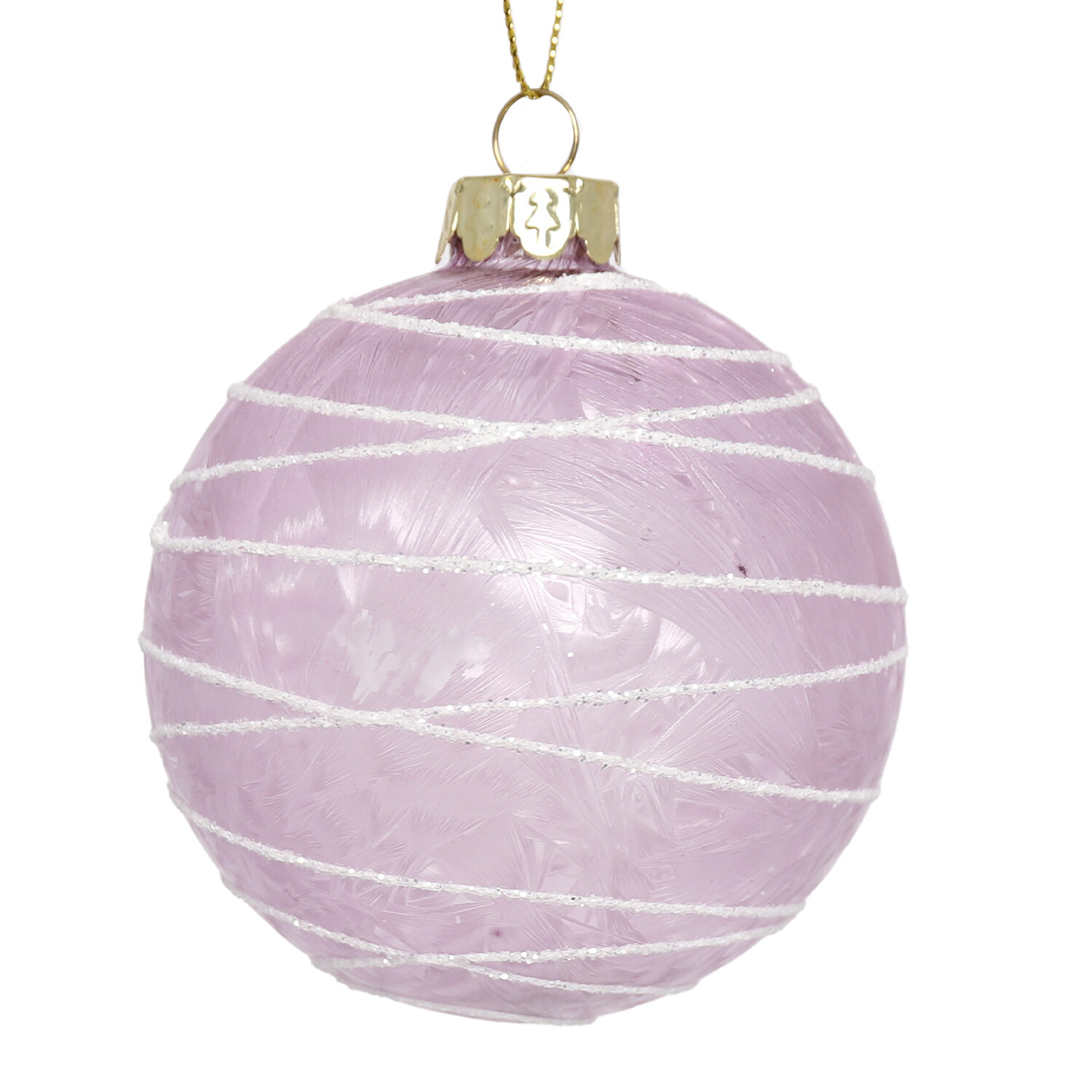 Purple Glittered Bauble - Purple Image 2