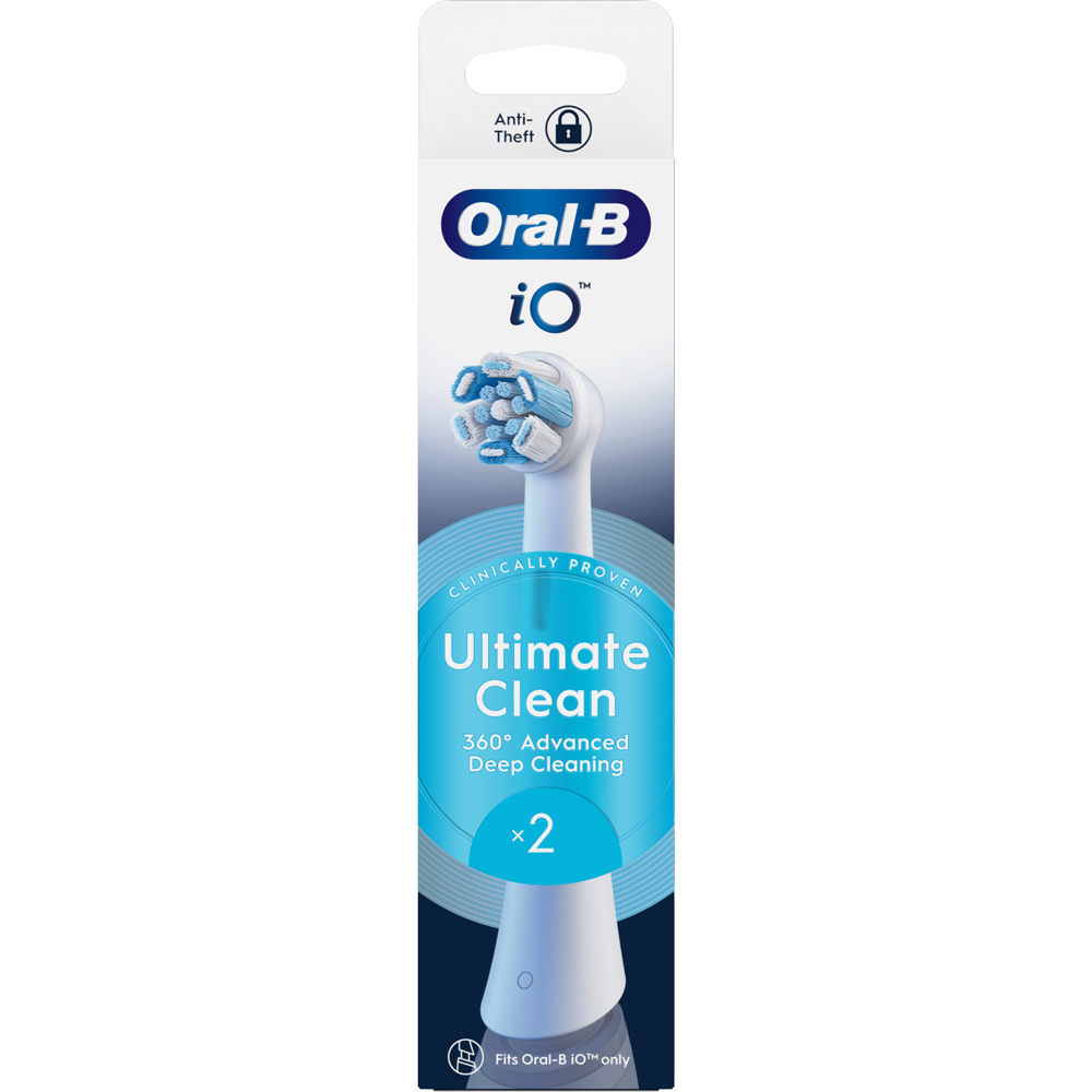 Oral-B iO Ultimate Clean White Toothbrush Refill Head 2 Pack Image 2