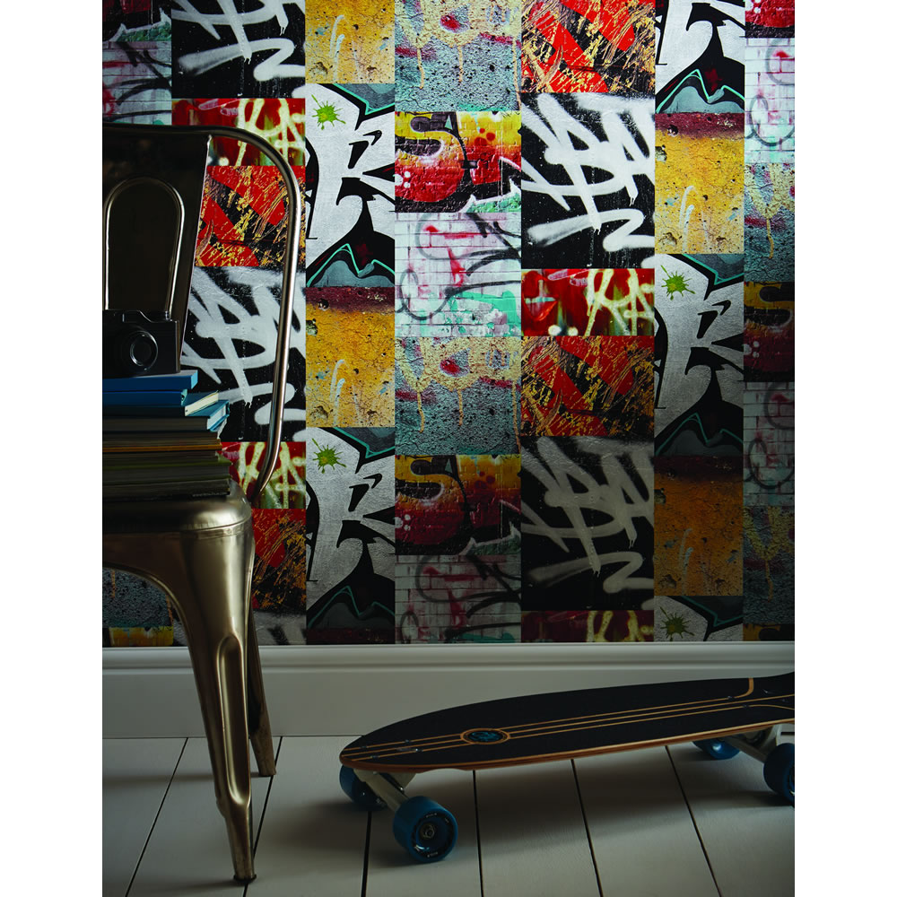 Arthouse Graffiti Red Wallpaper Wilko