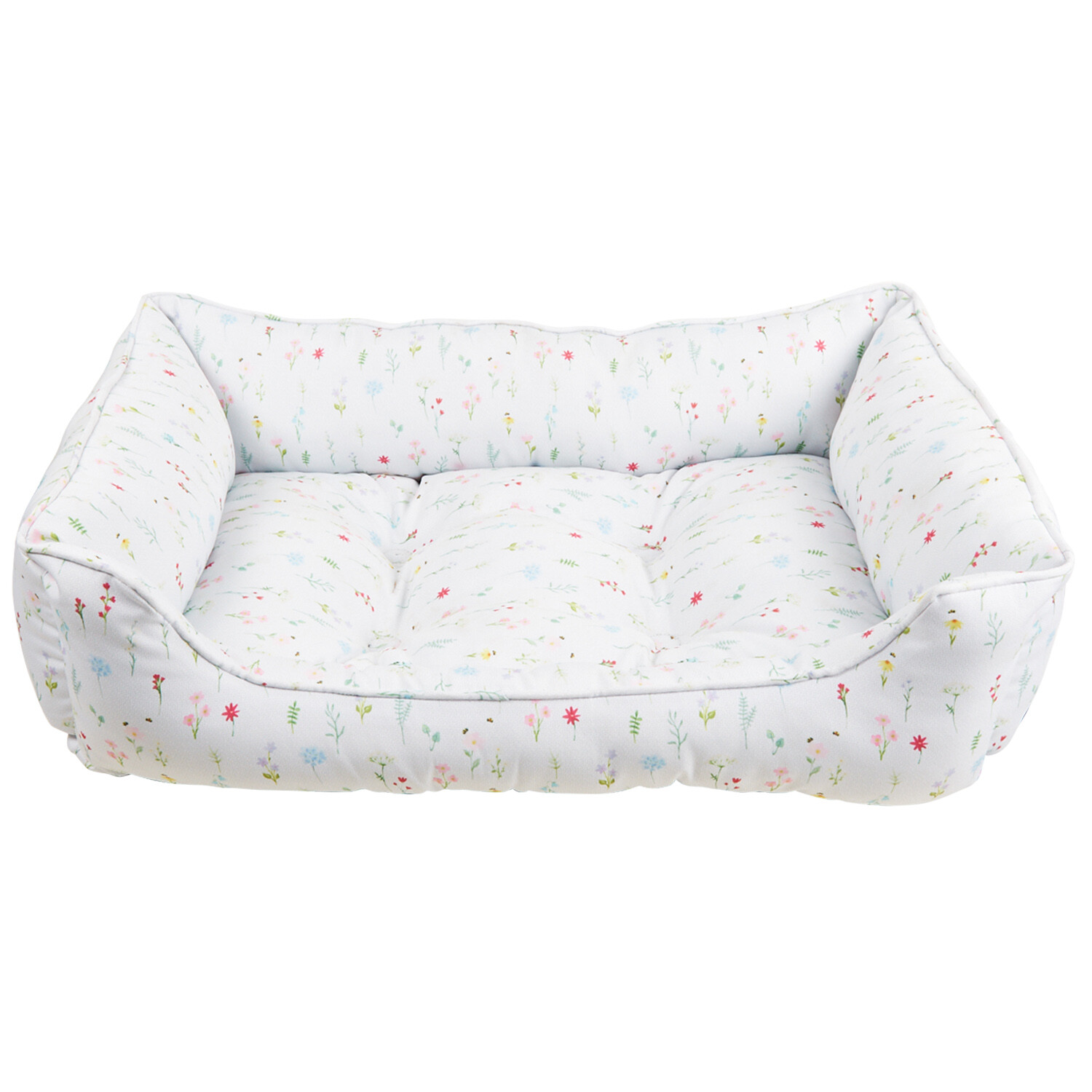 Floral Pet Bed - White Image 1