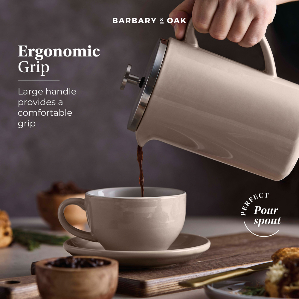 Barbary & Oak Nattura Cashmere Ceramic Cafetiere 800ml Image 5