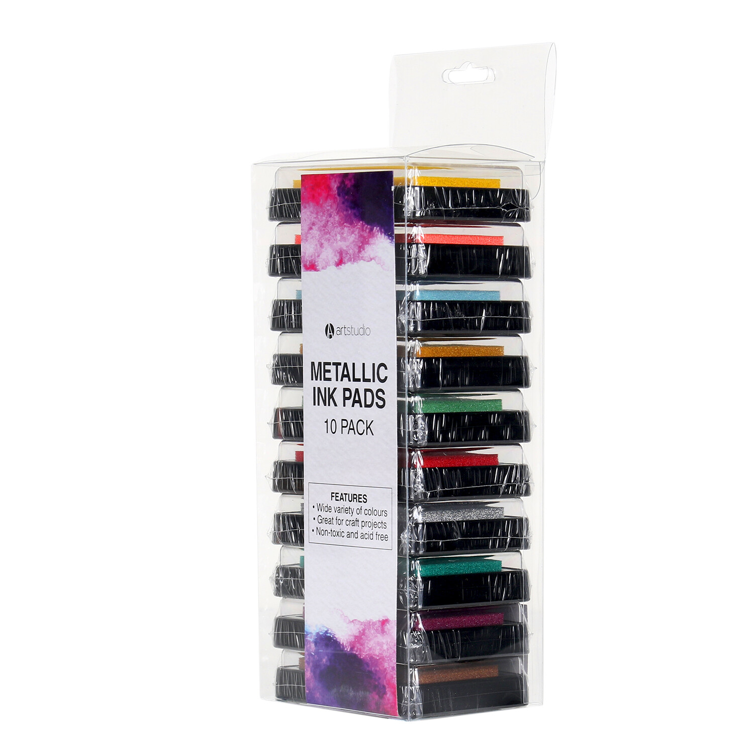 Art Studio Metallic Ink Pads 10 Pack Image 2