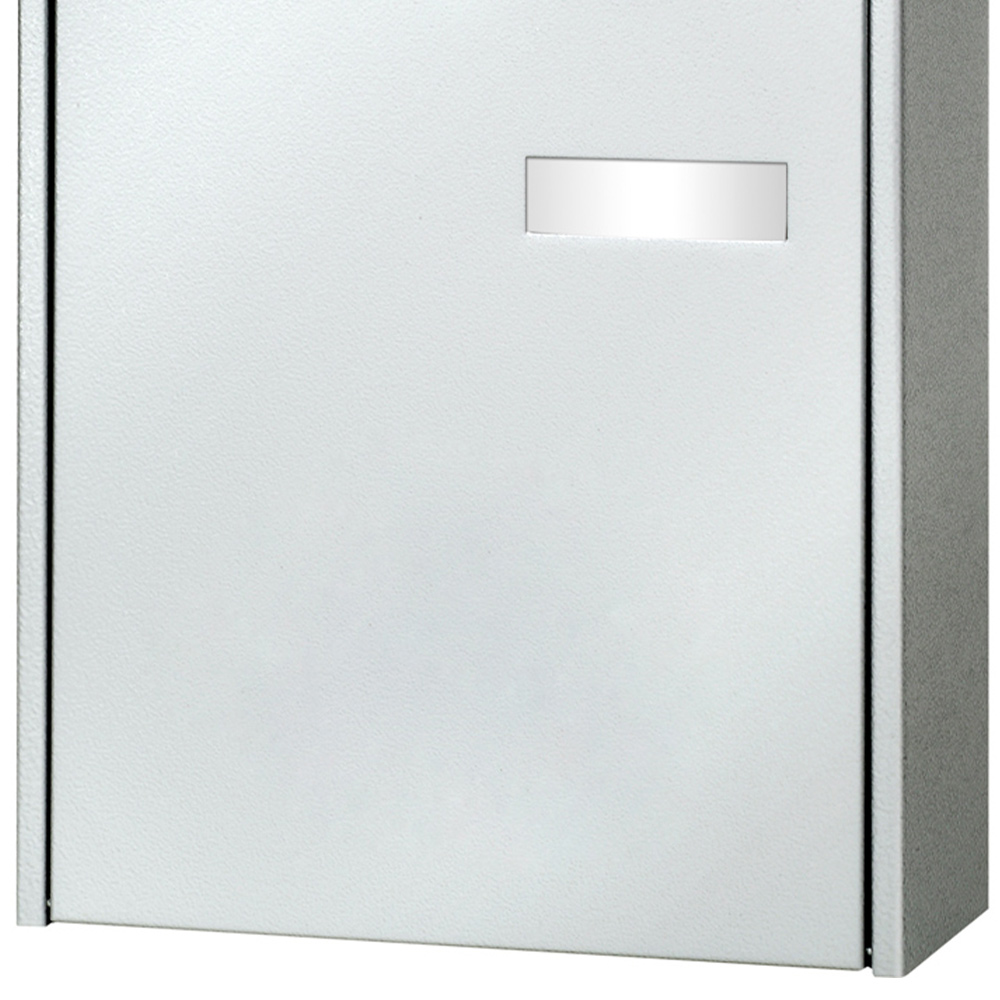 Burg-Wachter Silver Daily Wall Mounted Galvanised Steel Post Box - 22 x 30 x 7.5cm Image 3