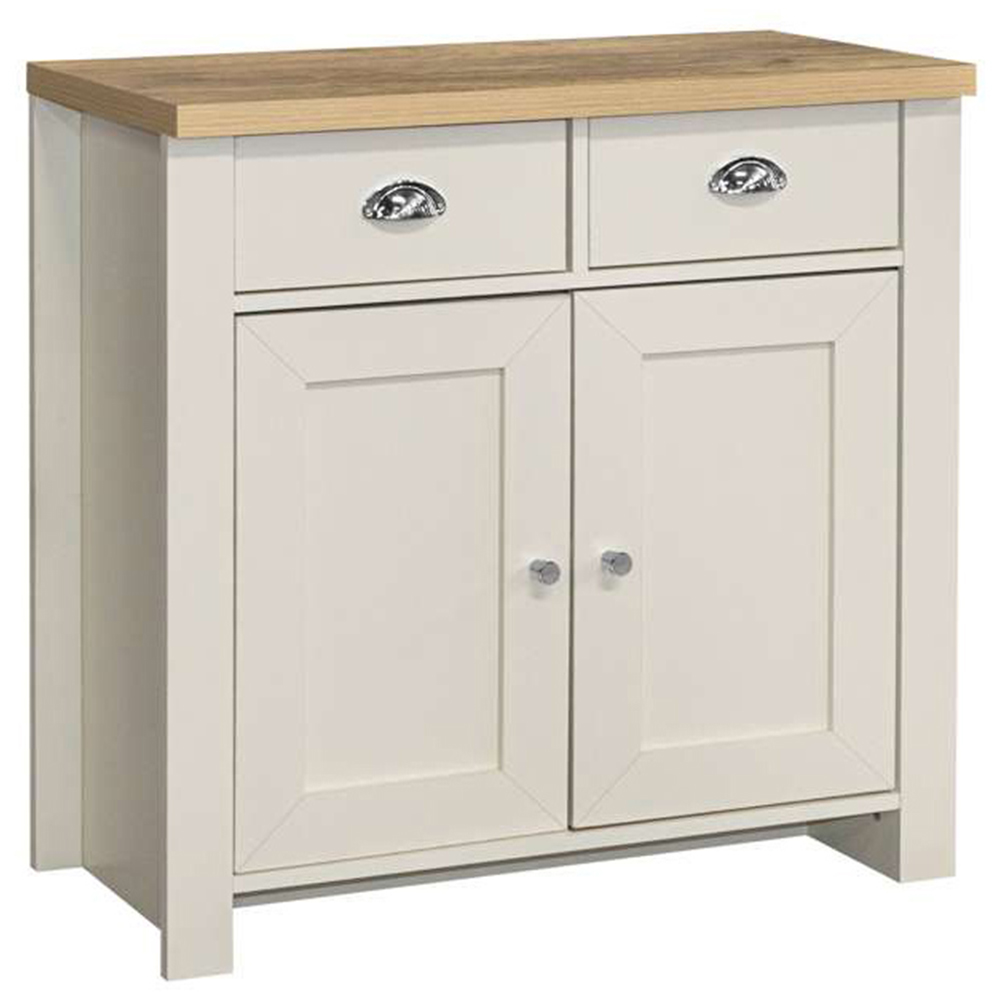 Highgate 2 Door 2 Drawer Cream and Oak Sideboard Image 2