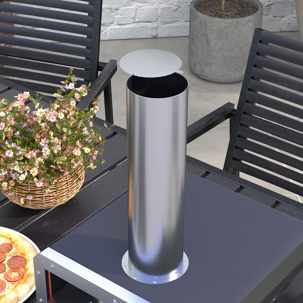 Outsunny Portable Wood Pellet Pizza Oven with Thermometer Image 3