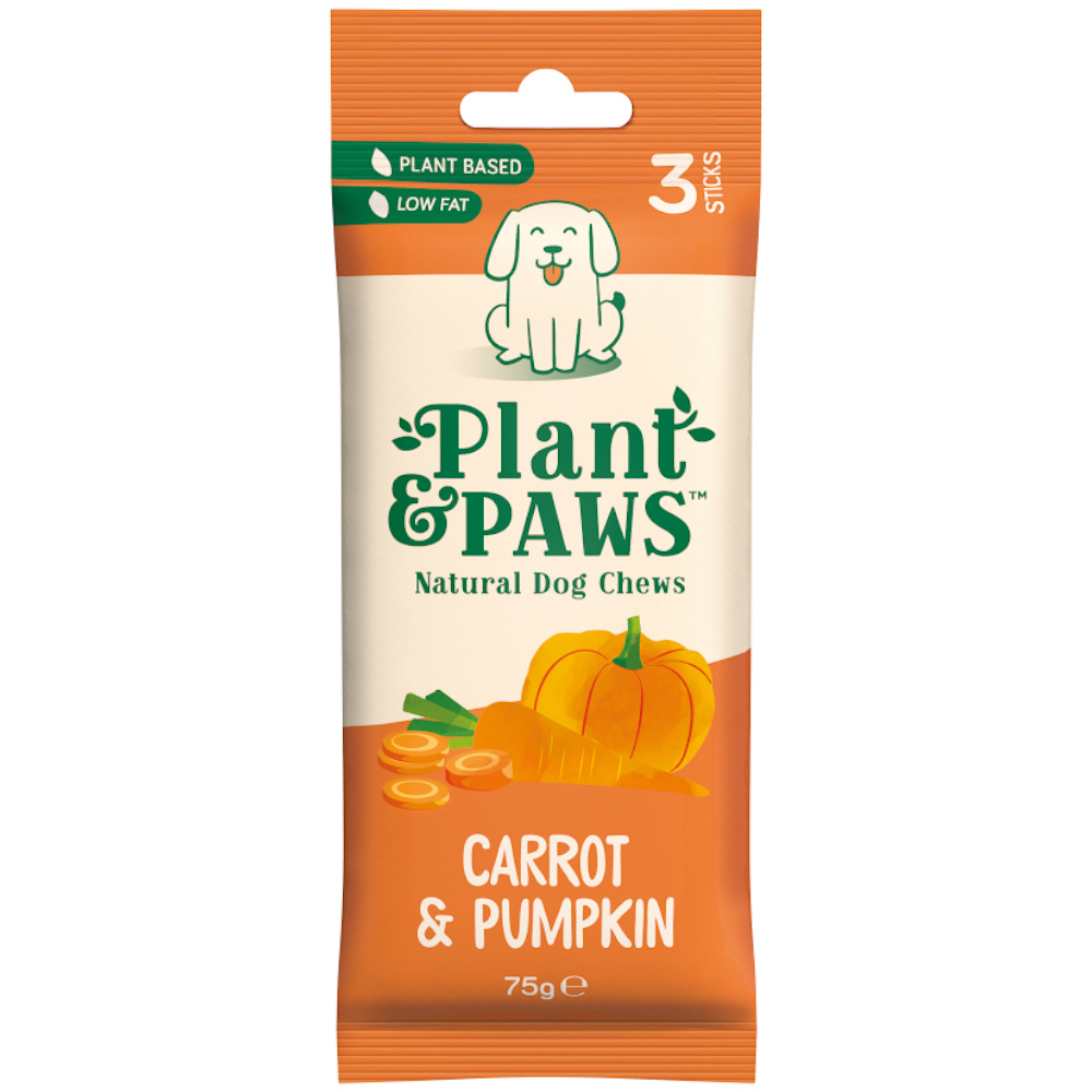 Plant & Paws Carrot & Pumpkin Natural Dog Chews 75g Image 1