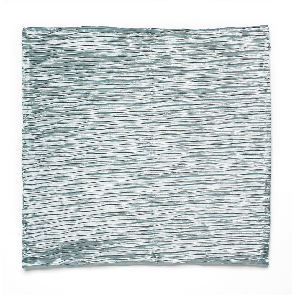 Wilko 2 pack Teal Crinkle Cushion Covers 43 x 43cm Image