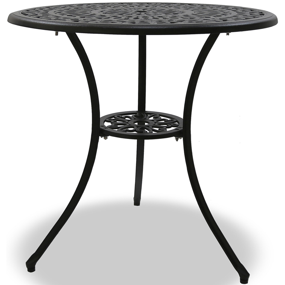 Centurion Supports Positano 2 Seater Black Aluminium Bistro Set with Table Image 5