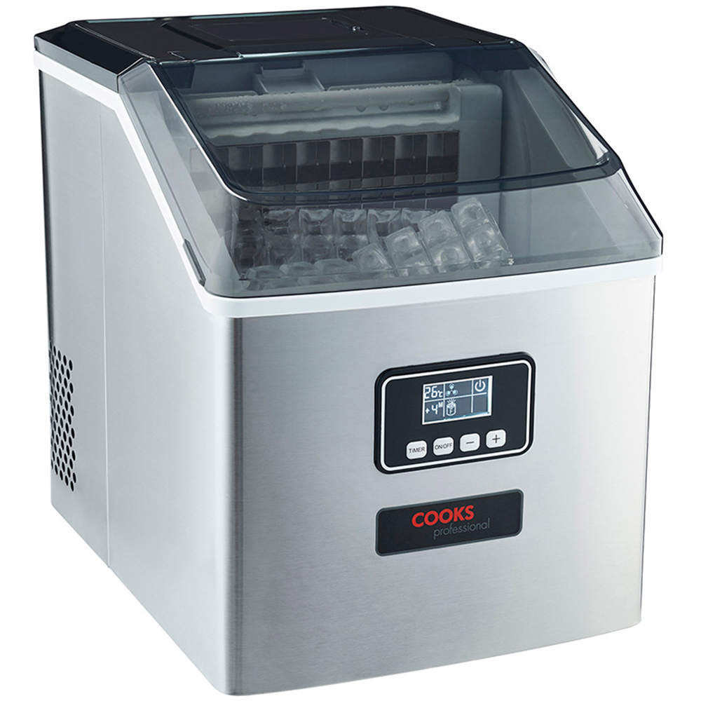 Cooks Professional K186 Silver Premium Ice Maker Machine with 2.3L Water Tank Image 1