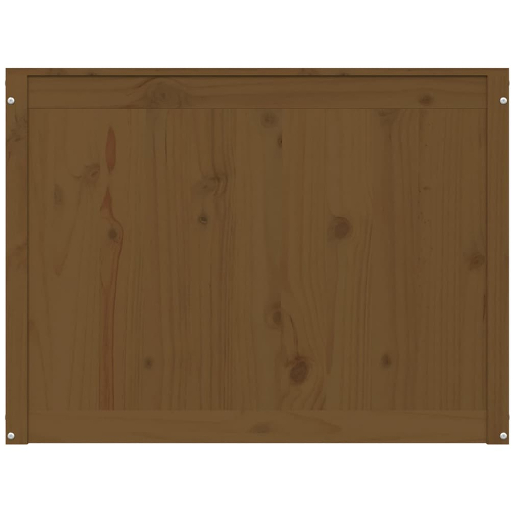 vidaXL Honey Brown Solid Pine Wood Laundry Basket 88.5 x 44 x 66cm Image 5