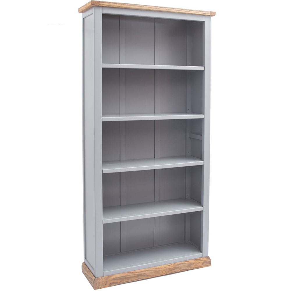 Biccari 5 Shelf Grey Bookcase Image 3
