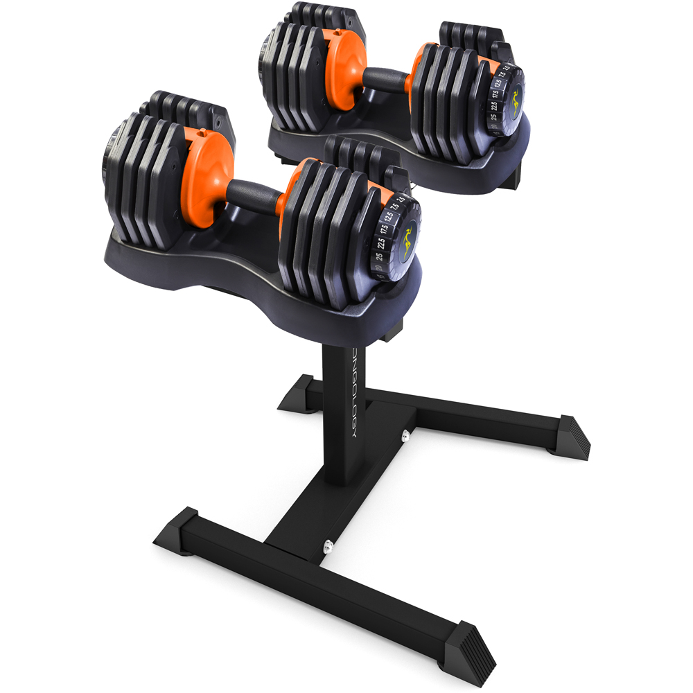 Strongology Urban25 Orange Adjustable Smart Dumbbell with Adjustable Stand 2 Pack Image 3
