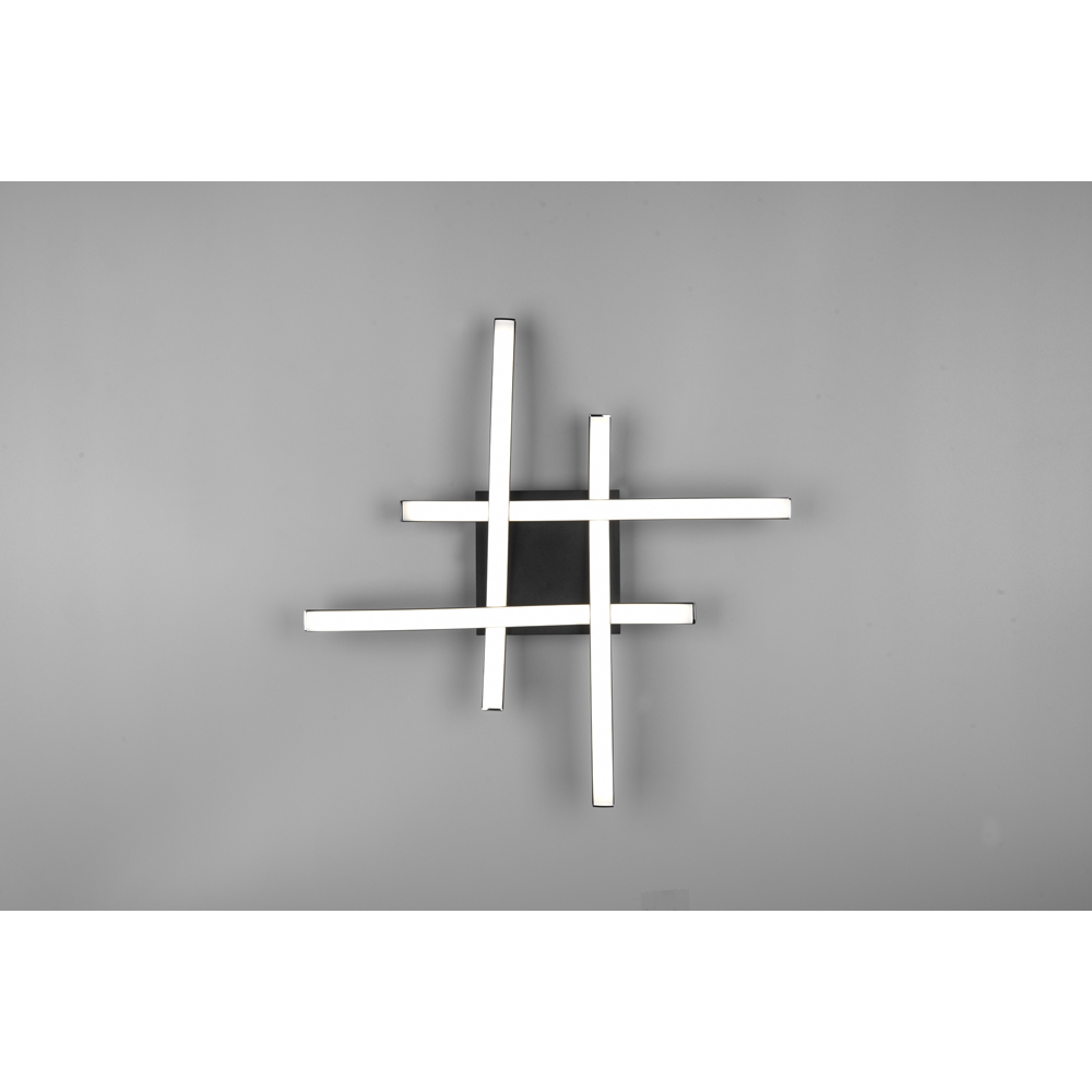 TRIO Route Matt Black 4 Light LED Ceiling Light Image 3