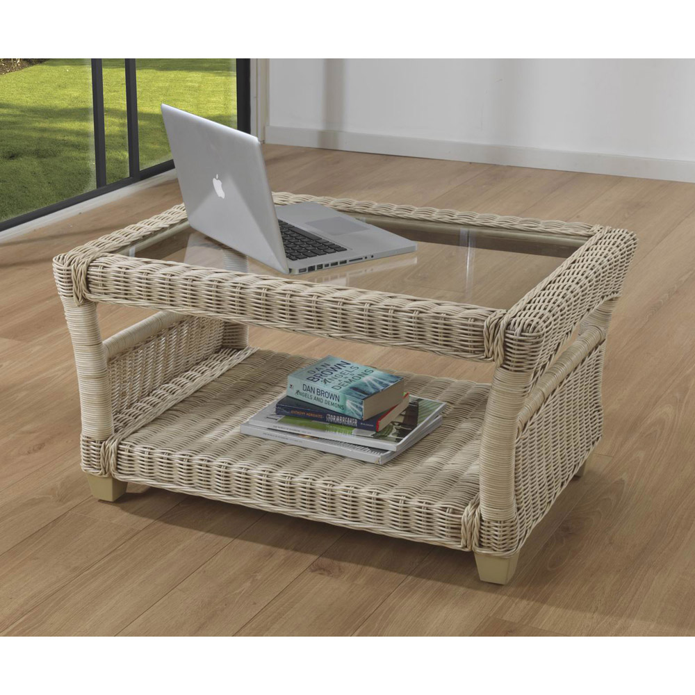 Desser Corsica Natural Wicker Coffee Table Image 3