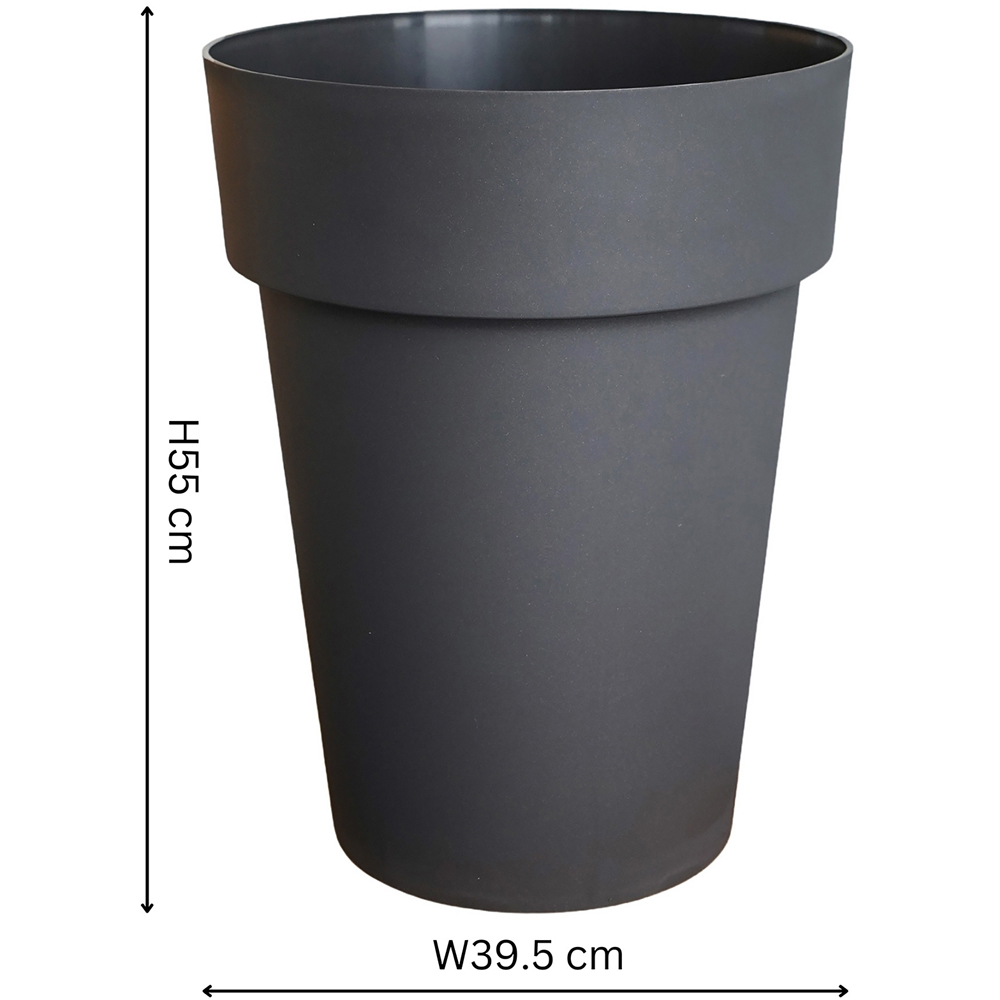 Ivyline Cleo Anthracite High Planter 55cm Image 6