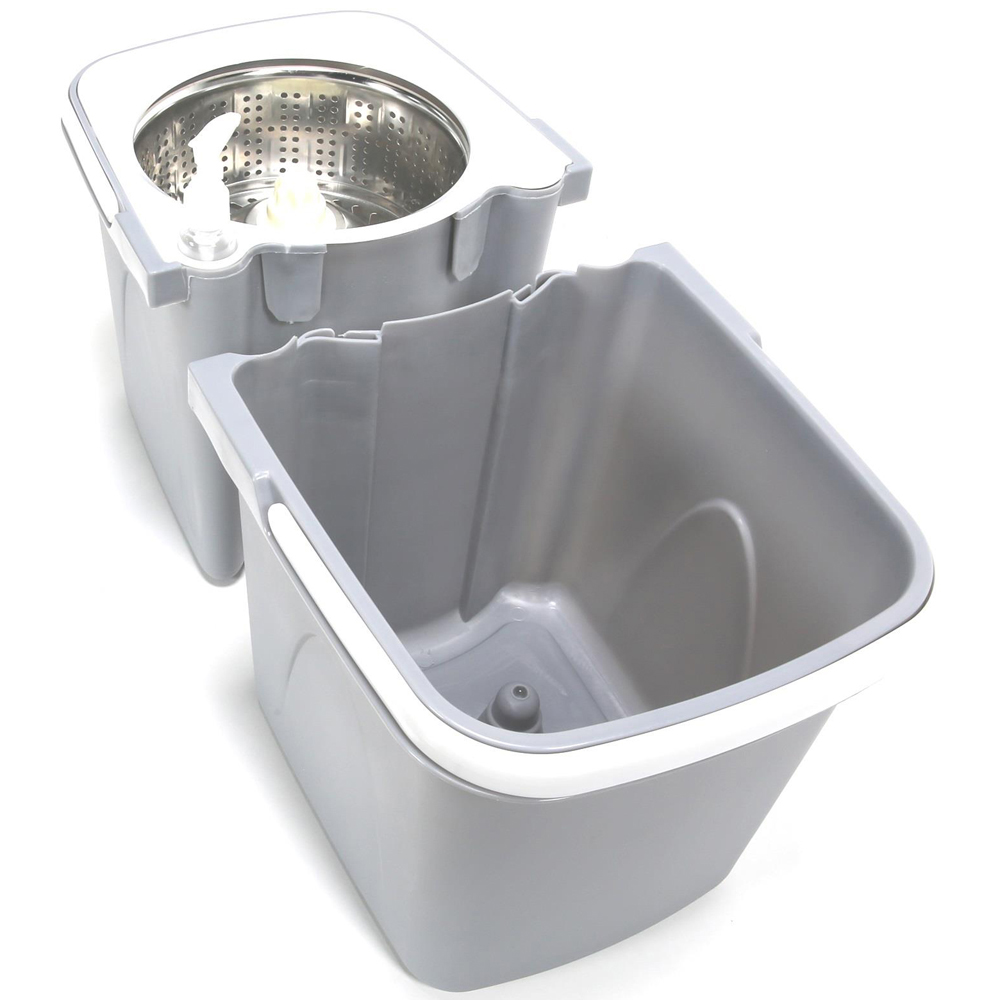Gr8 Home Grey 360 Degree Rotating Dual Spin Dry Mop and Bucket Image 5