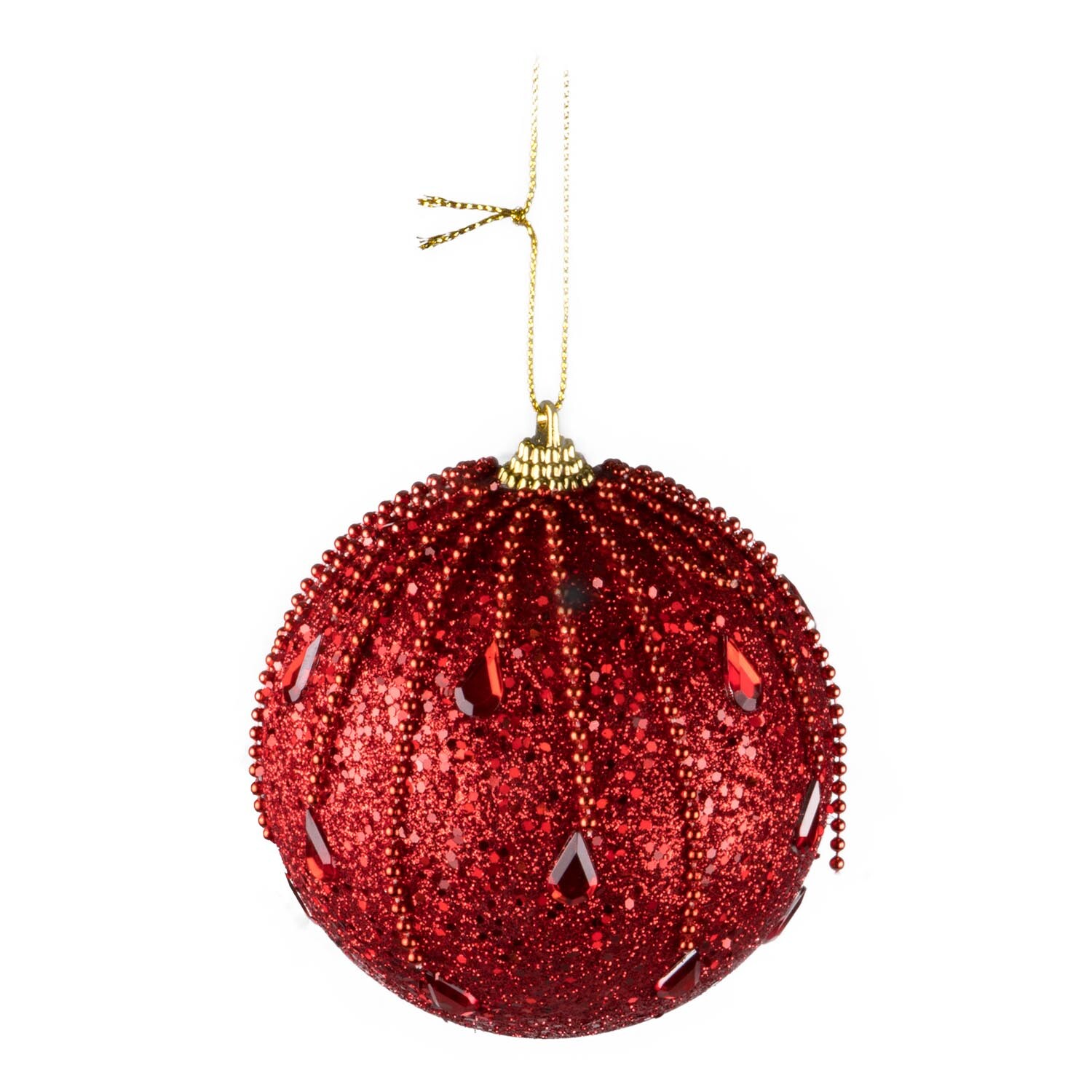 Gold or Red Jewel Drop Bauble Image 2