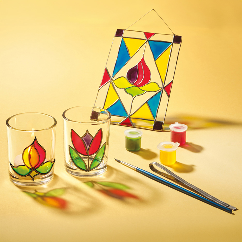 House of Crafts Multicoloured Stained Glass Craft Kit Image 2