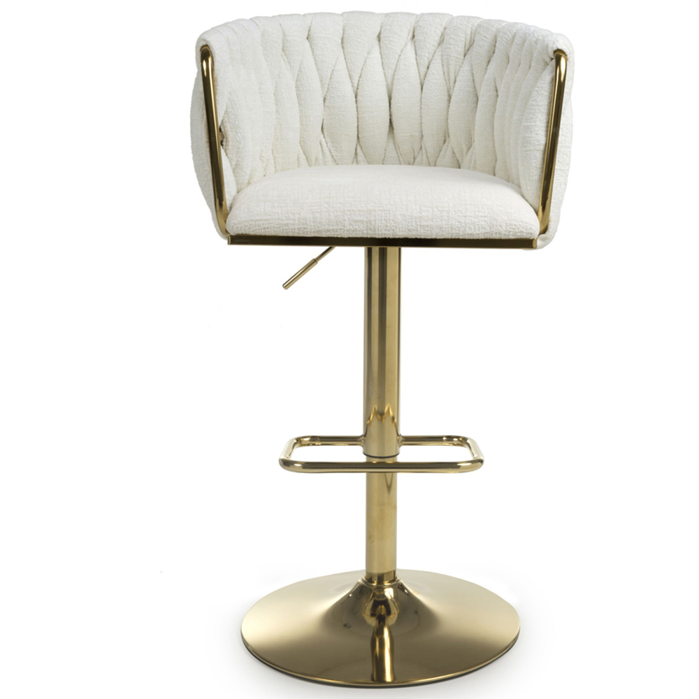 Shankar Bellaire Cream Textured Bar Stool Image 5