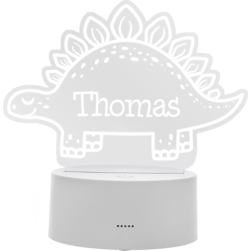 Personalised Memento Colour Changing LED Personalised Dinosaur Night Light Image 2