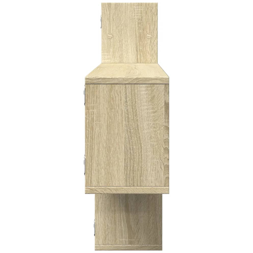vidaXL 4 Open Compartment Sonoma Oak Wall Shelf Image 4