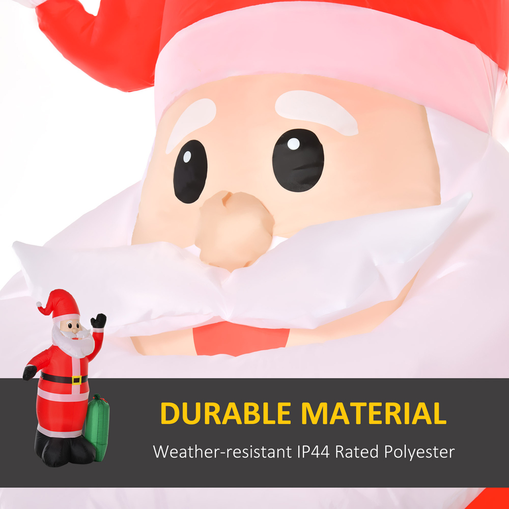 Everglow Red Inflatable Santa Claus Christmas Decoration 7.5ft Image 5