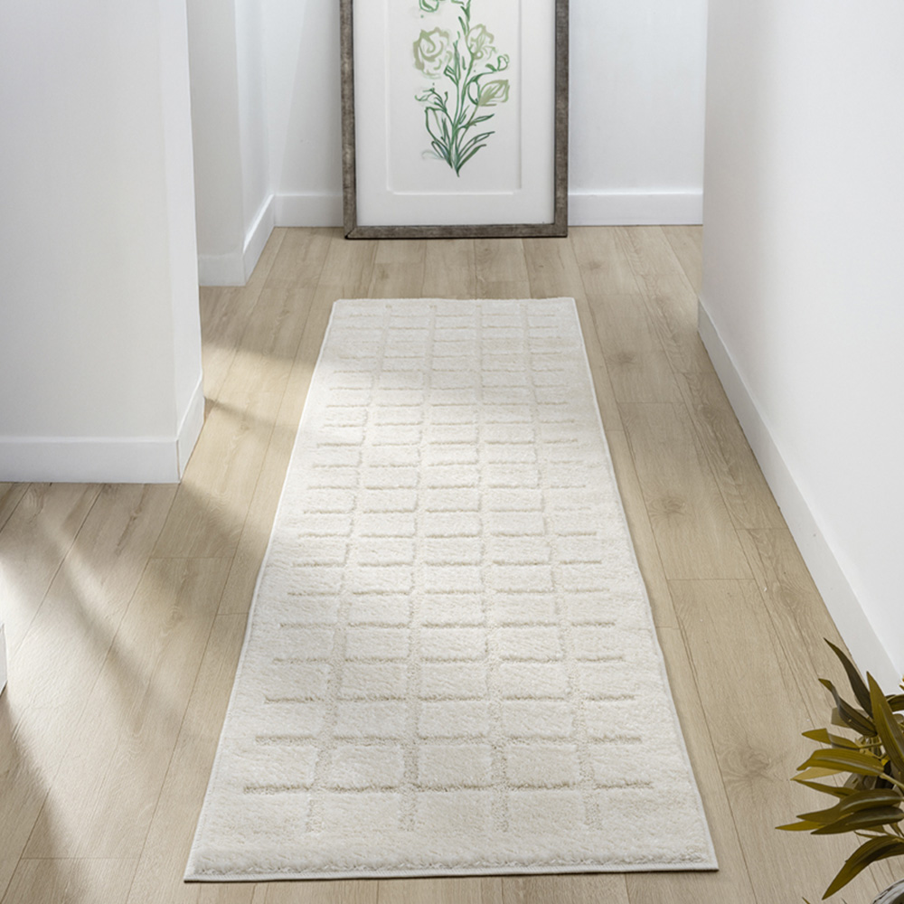 Desire Rugs Aya Cream Embossed Cube Rug 160 x 230cm Image 7