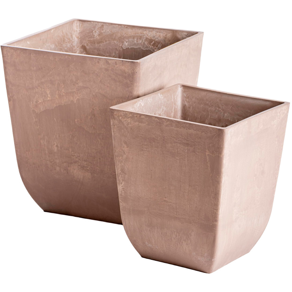Thompson and Morgan Tuscano Marble and Stone Effect Planter 2 Pack Image 1