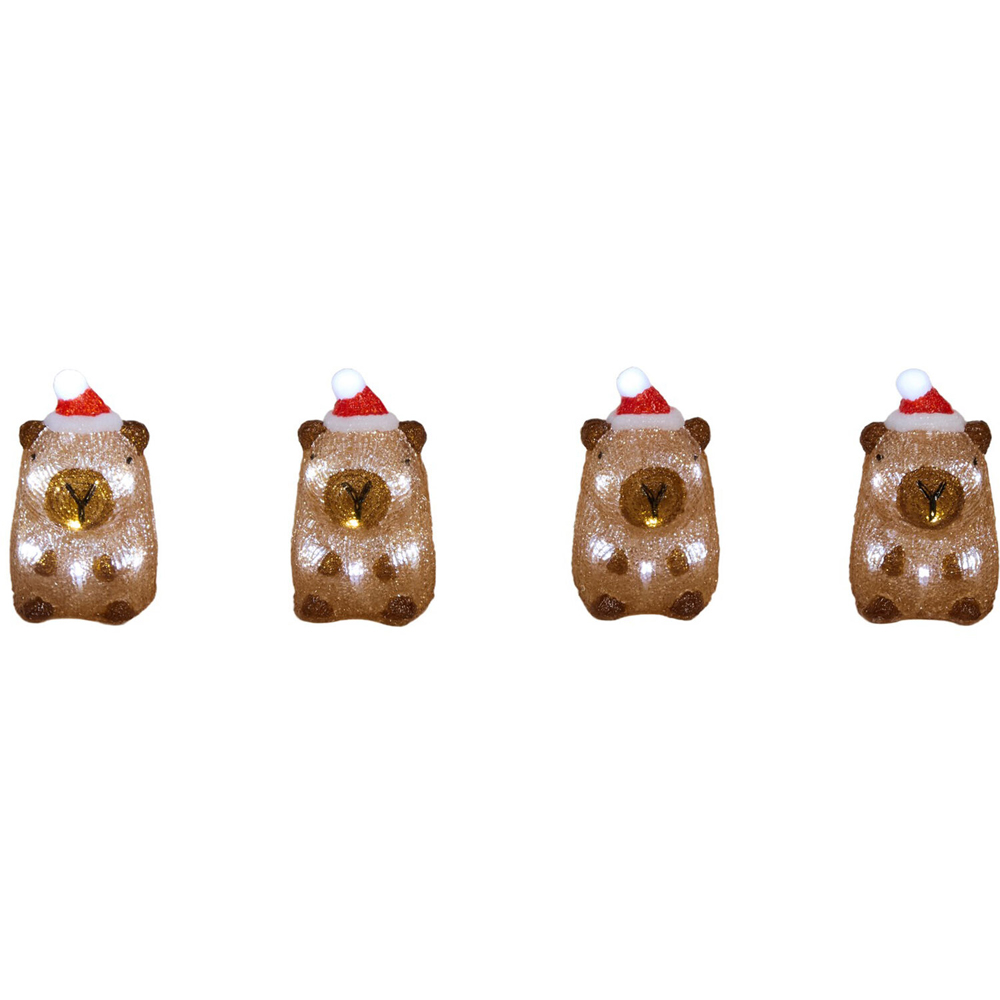 Pack of 4 Acrylic LED Capybaras Image 4