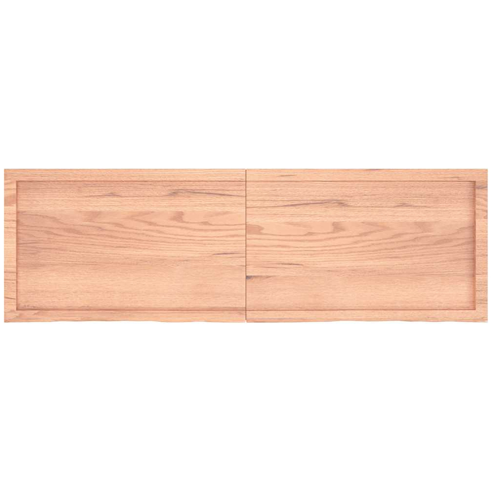 vidaXL 50 x 160cm Light Brown Oak Wood Wall Shelf Image 2