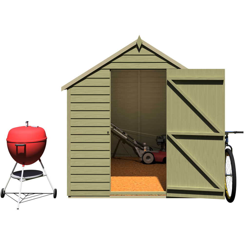 Shire 8 x 6ft Overlap Apex Garden Shed Image 6