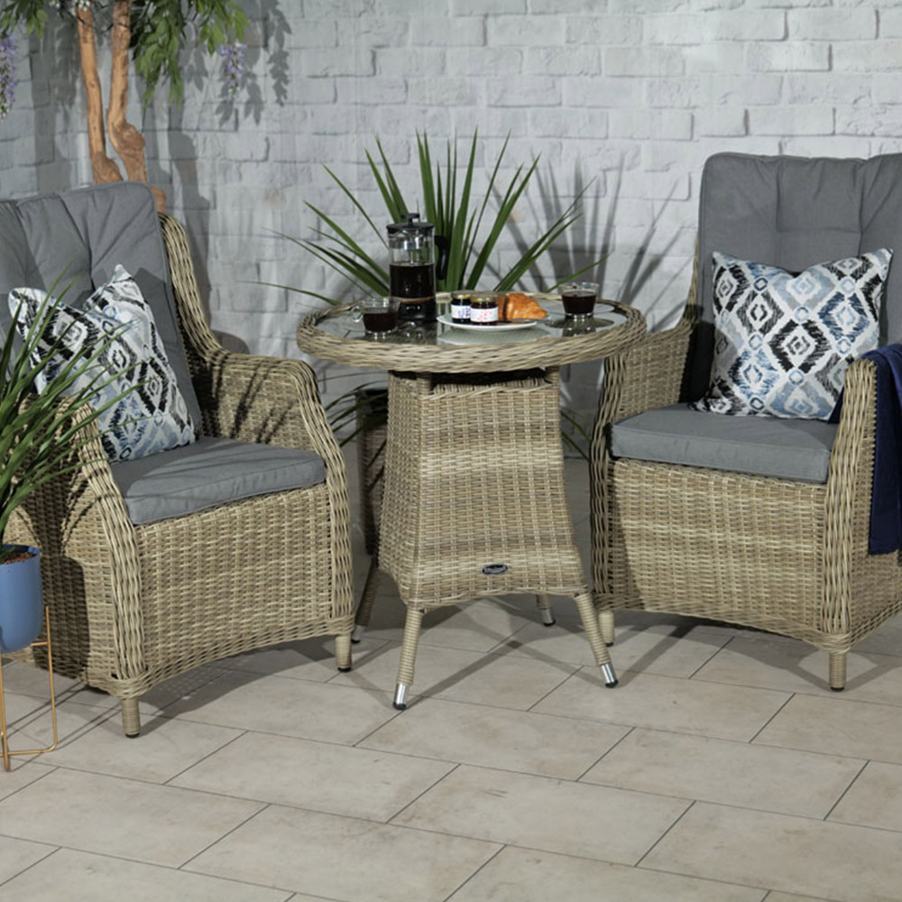 Royalcraft Wentworth 2 Seater Highback Comfort Round Bistro Set Image 9