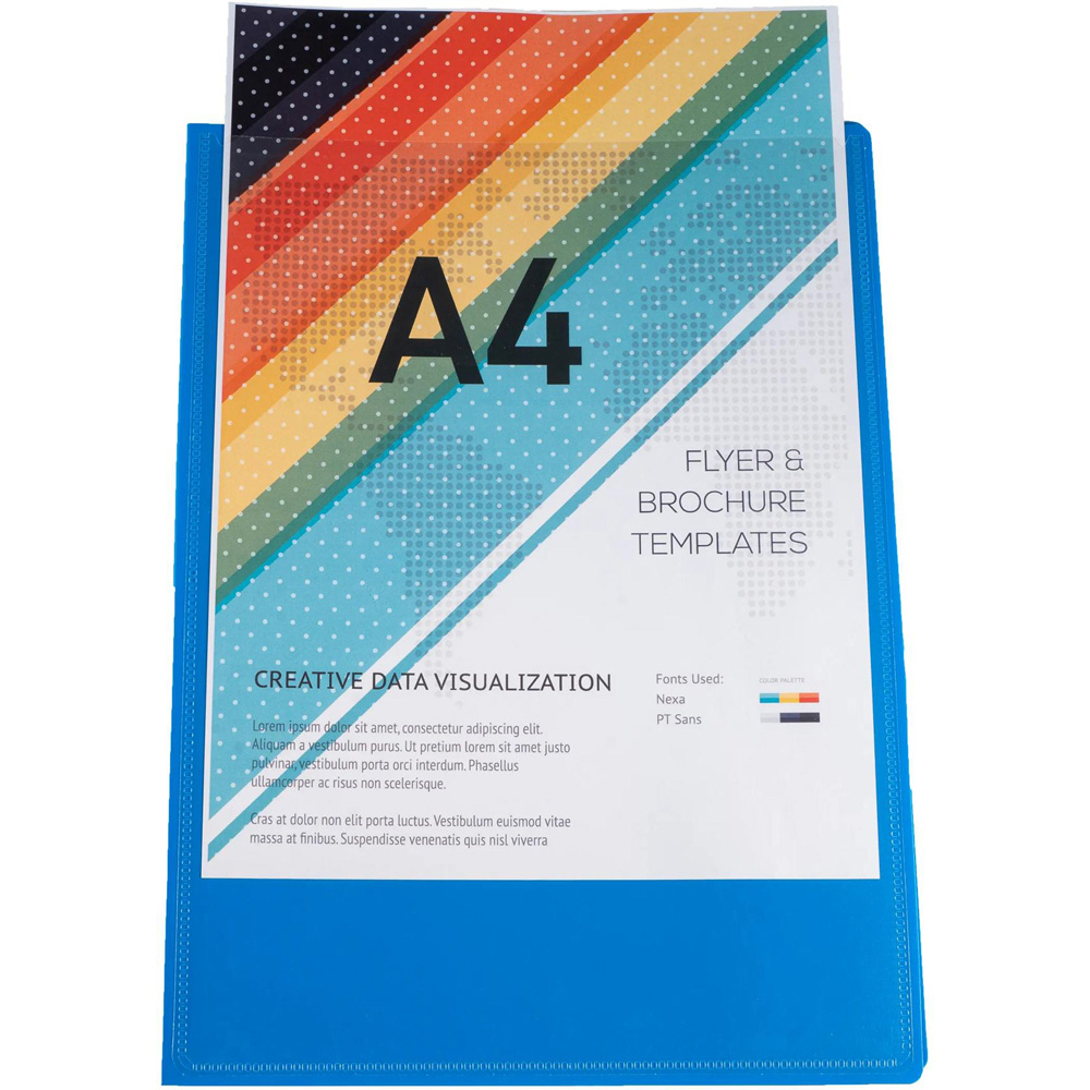 Exacompta KreaCover A4 Assorted Colour 60 Pocket Display Book 8 Pack Image 2
