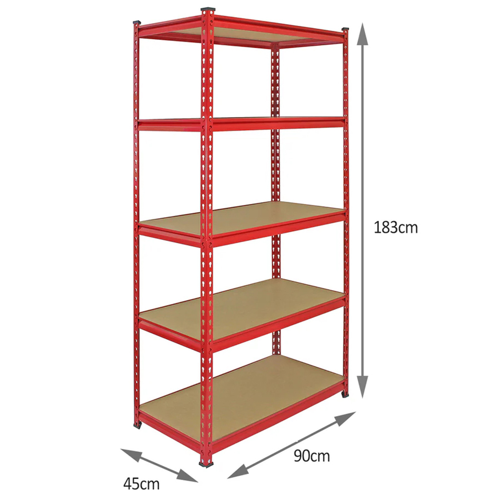 Monster Shop Z-Rax Red Metal Racking Units with Mallet 90cm 3 Pack Image 6