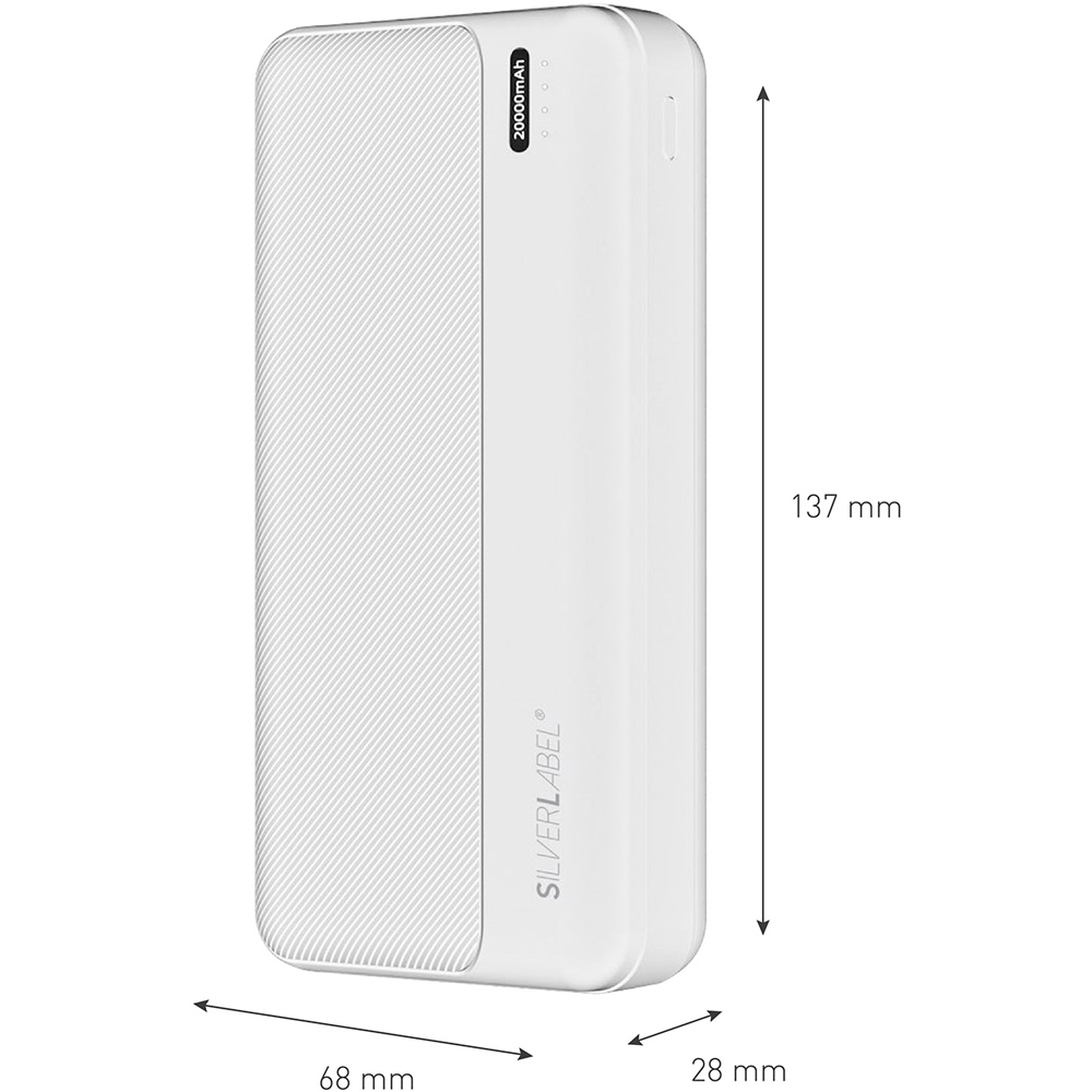 SilverLabel E71022255 White PD Power Bank 20000mAh Image 7