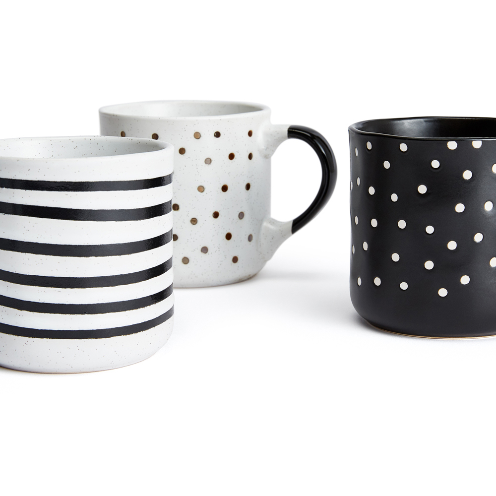 Waterside Stripe and Dot Metallic Mugs 6 Pack Image 3