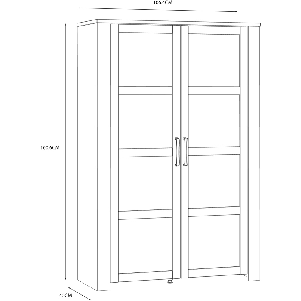 Florence Bohol 2 Door Navy Riviera Oak Display Cabinet Image 8