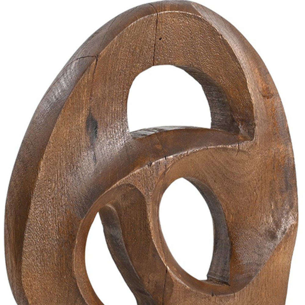 IH Design Brown Wooden Ornament 51cm Image 2
