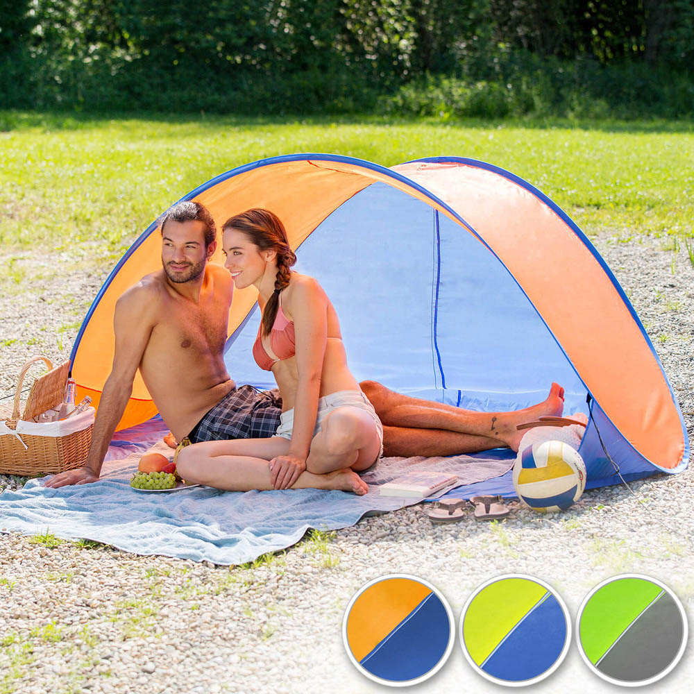 tectake Grey and Green Beach Tent Jasmin Image 6
