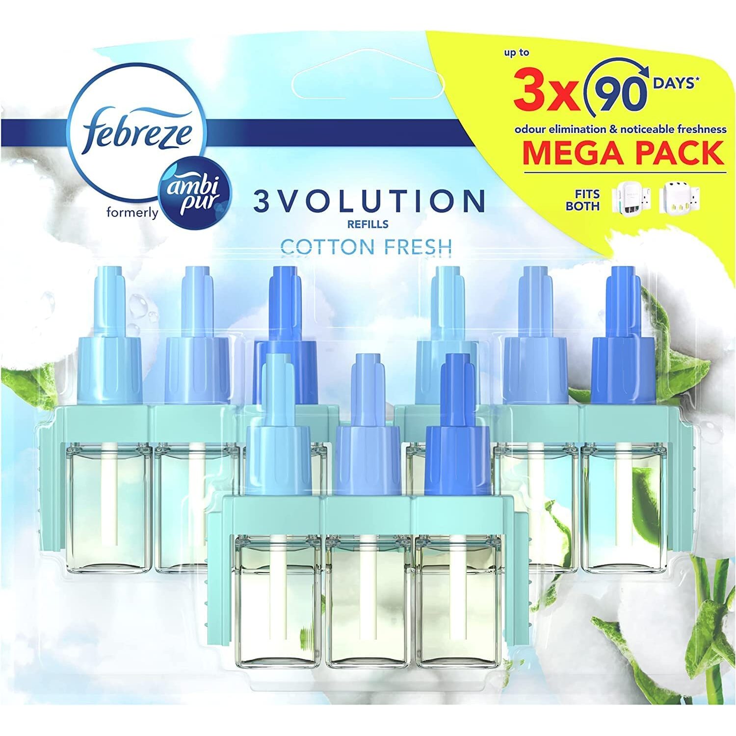 Febreze Ambi Pur 3Volution Cotton Fresh Refill 3 Pack Image