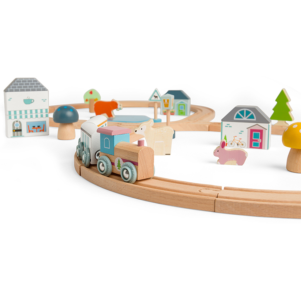 Bigjigs Toys Woodland Animal Train Set Multicolour Image 6
