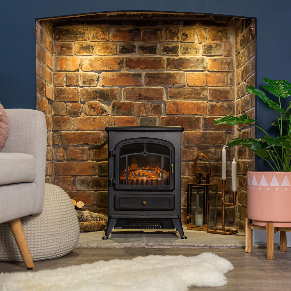 Russell Hobbs RHEFSTV1002B Black Electric Stove Fire 1850W Image 8