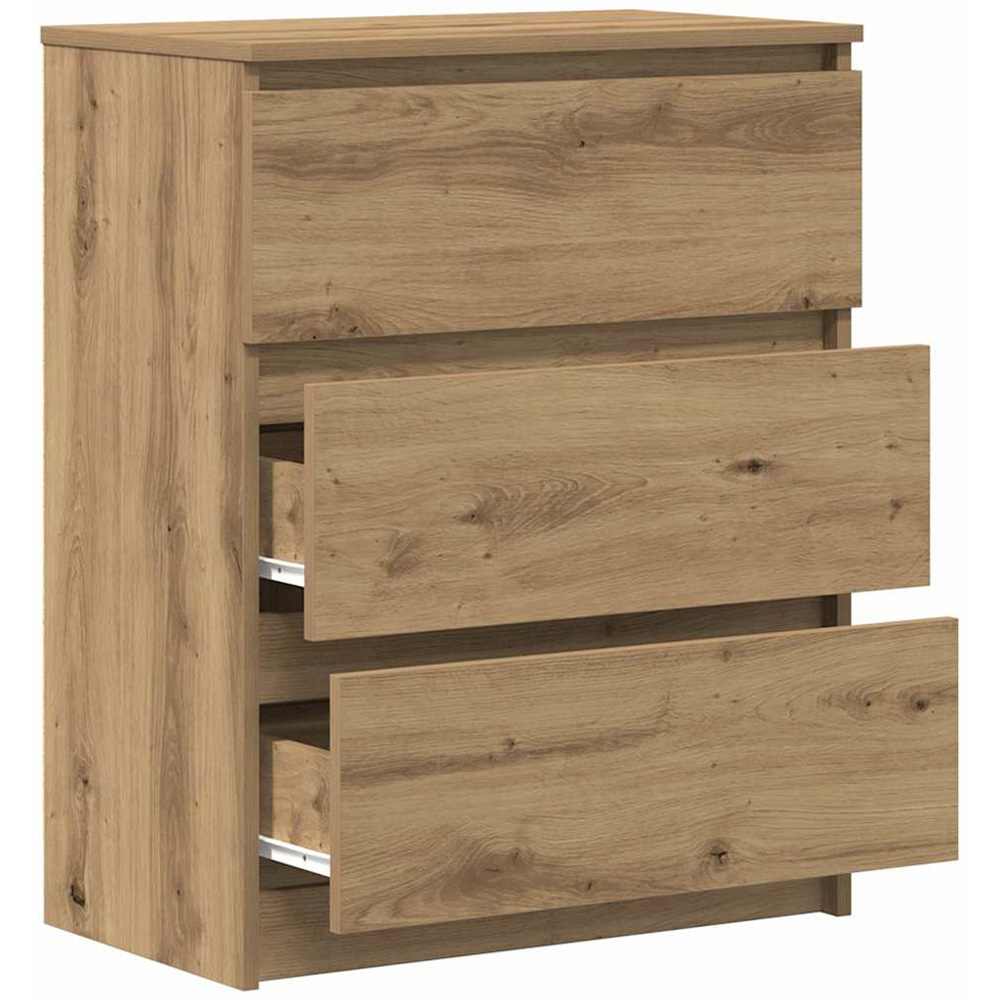 vidaXL 3 Drawer Artisan Oak Sideboard Image 5